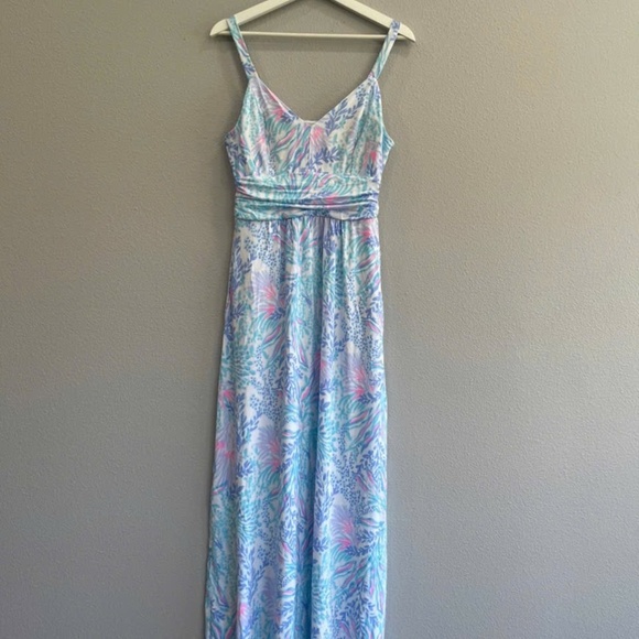 NWOT LILLY PULITZER Blake Maxi Dress Multi Via Del Mar - Picture 3 of 4